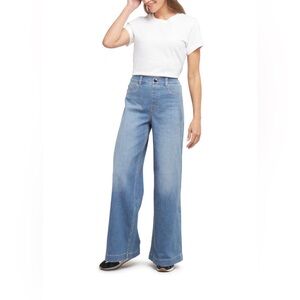Spanx High-Rise Wide Leg Jeans in Petite Large